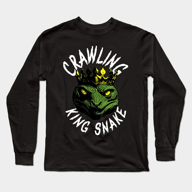 Crawling King Snake Long Sleeve T-Shirt by Night Day On Off